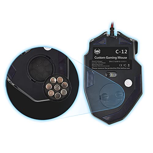 Souris gaming programmable avec 6 boutons secondaires et poids ajustables - 5