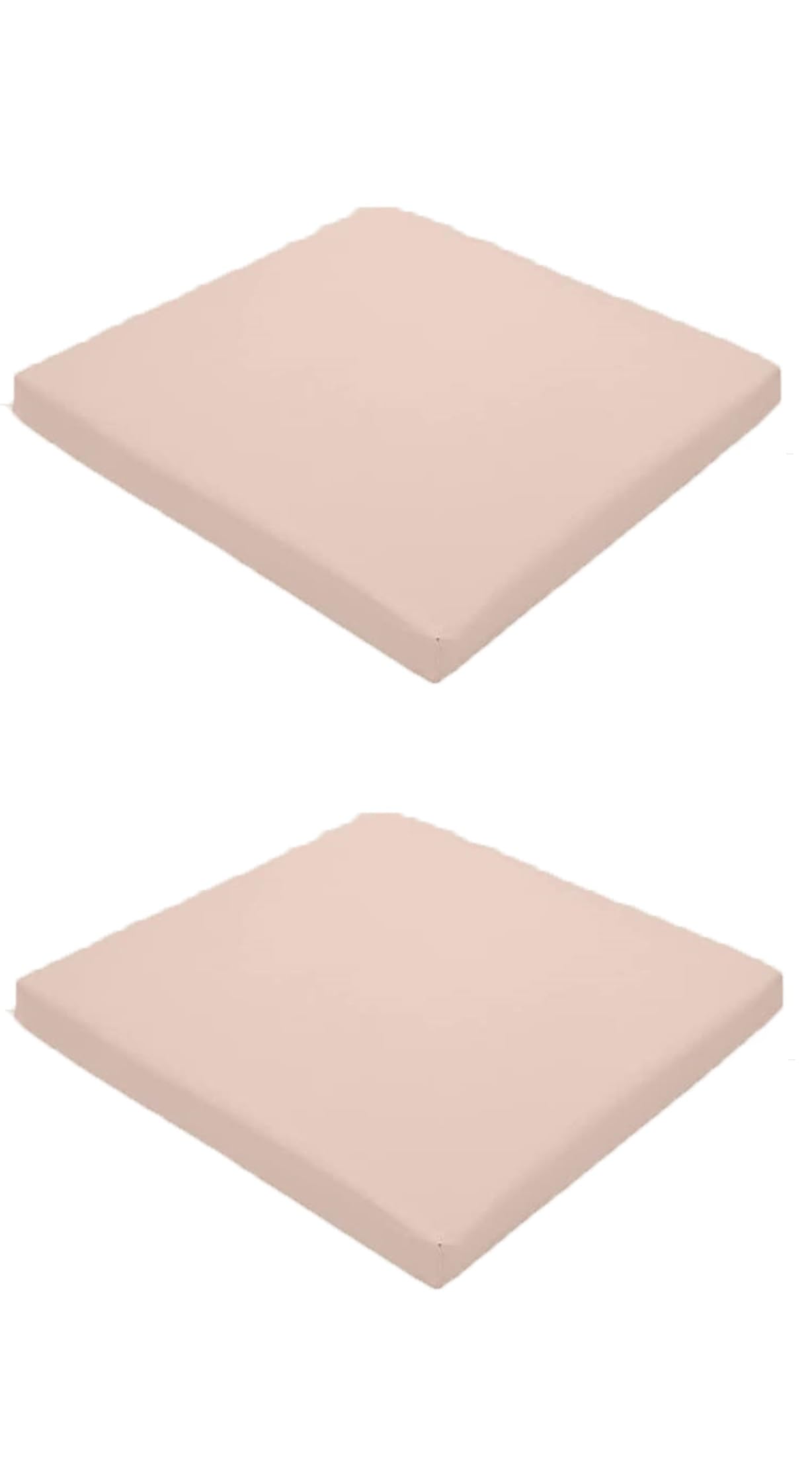 Soodie&Zuzu's Outdoor Seat Cushion Pads Rattan Furniture Garden Dinning Chair Water Resistant Patio Furniture Chair Padding Lightweight Durable Only Armchair Seat Pad (Pack of 2, Stone)