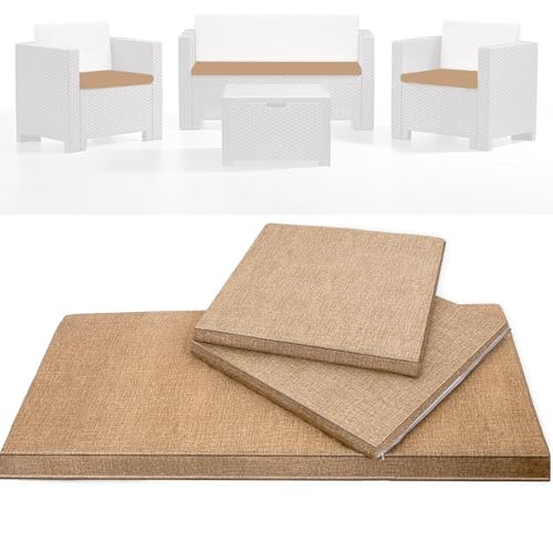 HAND Tris di Cuscini da Esterno Sfoderabili per Poltrone e