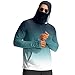 Sun Hoodie UPF 50 Long Sleeve Men Outdoor Summer Lightweight Cooling Beach Athletic Rash Guard with Thumb Holes Camisas Con Capucha para Hombres Navy