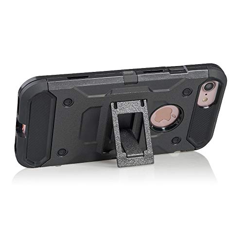 Cocomii Heavy Duty Iphone Se 2022/Se 2020/Iphone 8/7/6 Case - Military Belt Clip Holster - Slim Matte Kickstand Swivel Screen Facein & Out Cover Compatible With Apple Iphone Se 2022/2020/8/7/6 (Black) #TOP2