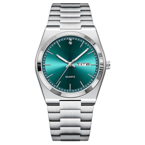 JOATVEE Reloj analógico para hombre de acero inoxidable Dial simple Relojes de cuarzo para hombre Negocios Impermeable Clásico con fecha Regalos para hombres, A., Pulsera JOATVEE Reloj analógico para hombre de acero inoxidable Dial simple Relojes de cuarzo para hombre Negocios Impermeable Clásico con fecha Regalos para hombres, A., Pulsera