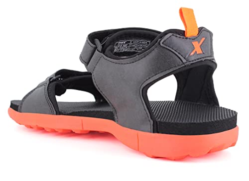 Sparx Men SS-582 Black Neon Orange Floater Sandals (SS0582G_BKNO_0007)
