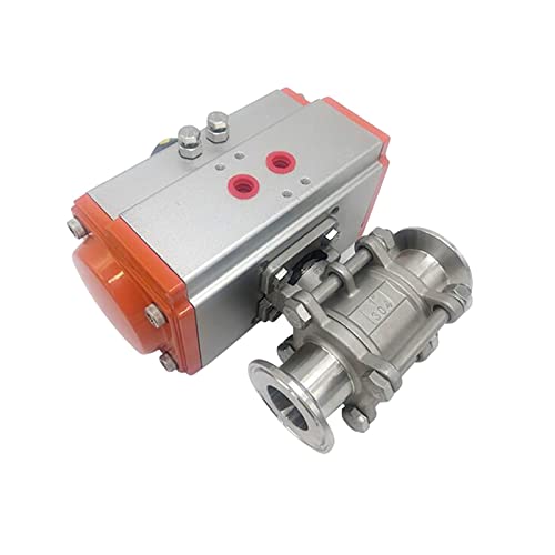 Vanne à bille DN40 avec cylindre à double effet pour commande pneumatique