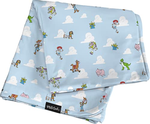 Image of Milk Snob Disney Pixar Toy Story Baby Blanket - Super Soft, Weighted, Dual Layer - Newborn Swaddle, Security Blanket, Nursery Room Toddler Bed Essentials, Premium Rayon Blend, 35x35