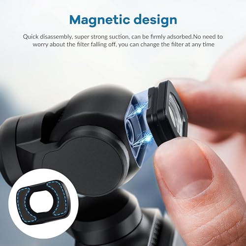 Tomat Osmo Pocket 3 Wide Angle Lens,112° Magnetic Attach/Multi-Coated/HD Optical Glass Wide-Angle Lens Compatible with DJI Osmo Pocket 3