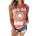 PTLLEND Tshirt Damen Kurzarm Party Shirt Damen Sexy Damen Sunflower Printing Lässige Mode Rundhals Tie Dye Tank Ärmellose Weste T-Shirt Bluse Tops Spitzen Unterhemd Damen
