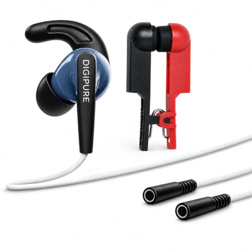 Digipure Earbud Electrode Cable and Soft Double-Sided Ear Clip Kit Series 7000 Compatible with 2.0mm Pin Units