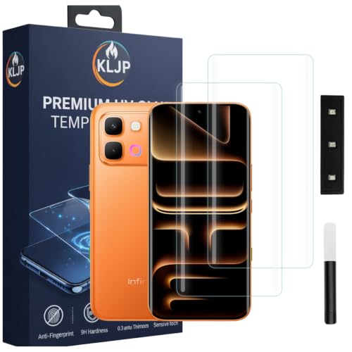 Image of Advanced HD+ UV Tempered Glass Screen Protector For Infinix Note Edge (Pack of 2) Full Adhesive UV Curved Screen Protector Case Friendly HD Clarity with installation kit