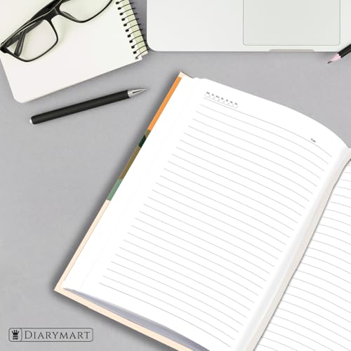 Image of Hard Bound Notebook for Girls & Women | A5 Ruled Journal | 192 Pages | 80 GSM Premium Paper | Designer Laminated Cover | Ribbon Bookmark | Notebook for School, College, Office, Journaling & Note Taking (DM4017)