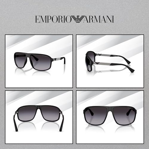 EMPORIO ARMANI EA4029 Square Sunglasses For Men +BUNDLE with ACCESSORY EYEWEAR KIT3