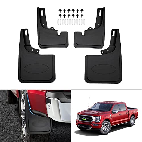 Image of Autorder Mud Flpas Splash Guards for Ford F-150 F150 2021 2022 2023 2024 2025 Accessories Mudflap Fender Flares Front and Rear Mud Guard Set 4PCS (Only for Trucks Without Fender Flares)
