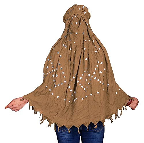 Image of Cotton Long Scarf Cum Mask Scarves Usable for Vehicle Driver | White Printed Design Fabric | Universal Size | Soft & Breathable Sun Protection | For Girl & Women