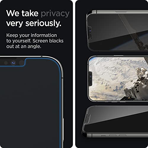 Image of Spigen Tempered Glass Screen Protector [Glas.tR EZ FIT - Privacy] designed for iPhone 14 Plus /iPhone 13 Pro Max [2 Pack]