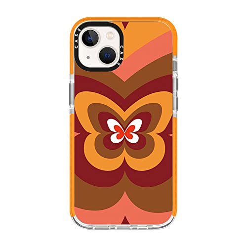 Coque souple iPhone pour éviter les rayures avec style papillon orange sur iPhone 12 13 Pro Max 8