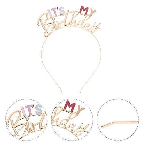 1 Unidade Arco De Cabelo Faixa De Cabelo Antiderrapante Decoração De Aniversariante Chapelaria Engra