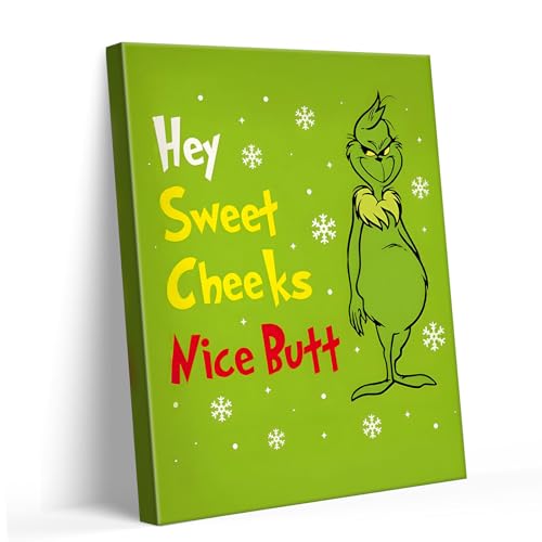 Christmas Movie Poster Print Wall Art Funny Xmas Canvas Pictures Humorous Home Decorations Merry Christmas Holiday Picture Painting Wall Decor for Bathroom Living Room Bedroom Framed 8x10inch
