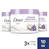Dove Whipped Body Cream Dry Skin Moisturizer Lavender and Coconut Milk Nourishes Skin Deeply, 10 Ounce (Pack of 3)