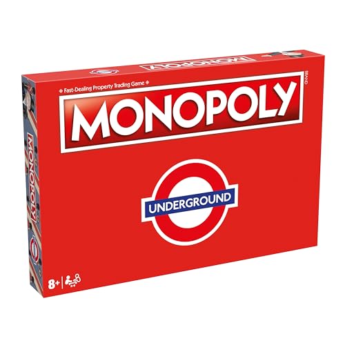 Winning Moves London Underground Monopoly Board Game, compra Oxford Circus, Covent Garden, Bond Street y cambia tu camino hacia el éxito, regalo para mayores de 8 años