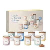 Potluck | Colours of Spring | 8er Design Edition in Geschenkbox | 8 wiederverwendbare Keramiktöpfe | Gesunde Ernährung, Lecker Essen für zu Hause