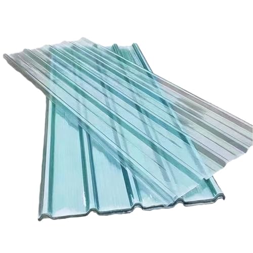 Klart taklakan, 1,2 mm glasfiber dagsljuspaneler, korrugerad regntät bräda för växthustak, garageskjul takpanel – 5-pack