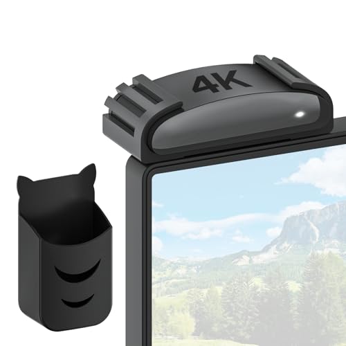 TV Mount Brakcet for Roku Express 4K / 4K+ Mount with Remote Holder No Drill Holder for Roku Express 4K TV Mount to Improve IR & WiFi Signal with Open Airflow Design 1 Pack