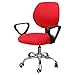 LLAAIT Housses de Fauteuil de Bureau élastiques Solides pour Housse De Chaise Mariage Rotatif Cputer Chair Slipcovers Spandex Fabric-Red, United States