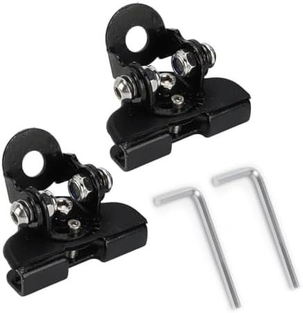 Pumruny 2 PCS Adjustable Car Hood Ditch Light Mounts, Universal LED Pod Work Light Bar Pillar Holder Brackets, Non-Drill Offroad Mount Hardware for Truck Pickup SUV ATV UTV (Black)