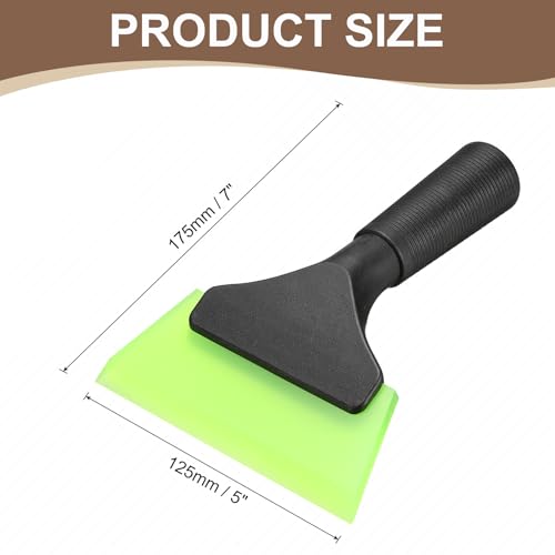 Image of HARFINGTON Squeegee 5 Inch Long Auto Water Blade Shower Squeegee with Non-Slip Handle for Windshield Window Cleaner Glass Door, Green