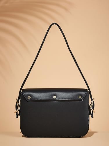 Fargo PU Women's Sling Bag Cross-Body Black - Image 6