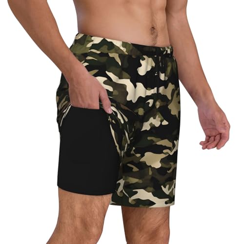 Camo Print Men Stylish Functionality Swim Trunks Breathable Beach Shorts Surfing Gym Fishing3