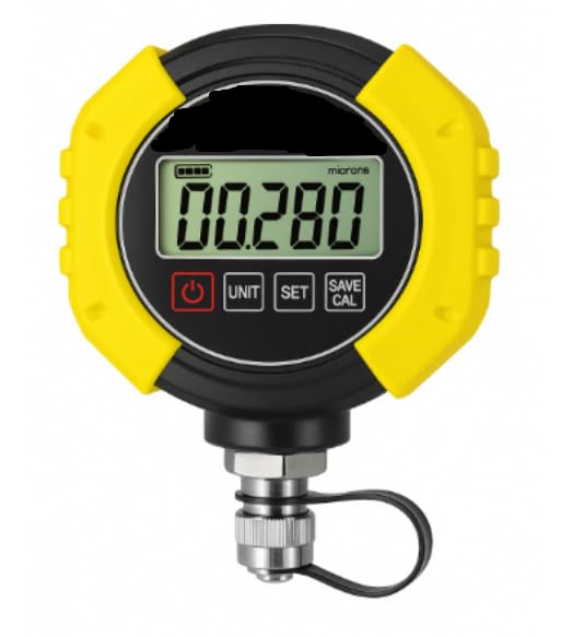 PYY Digital Vacuum Gauge - HVAC Micron Gauge Tester, HVAC Vacuum Pressure Gauge, 1/4" SAE Extension Connector T-Connector, (Yellow)