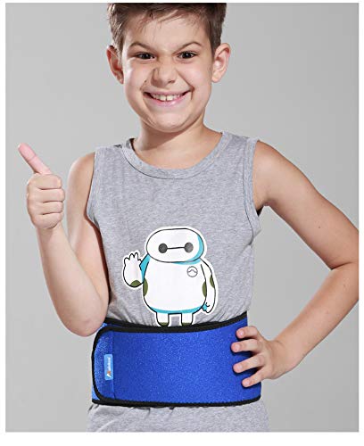 WENDYWU Kids Adjustable Waist Belt Brace Support Ballet Dance Protector Abdominal Band for Back (Blue)