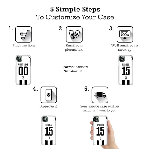 Head Case Designs Officially Licensed Custom Customized Personalized Juventus Football Club Home 2024/25 Kit Leather Book Wallet Case Cover Compatible with Amazon Fire Max 11 2023