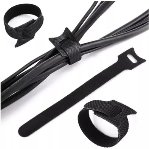 50 Abraçadeira Organizador de Cabos e Fios Presilha Com Crepe 15cm Fixador Reutilizável Serve em Pla