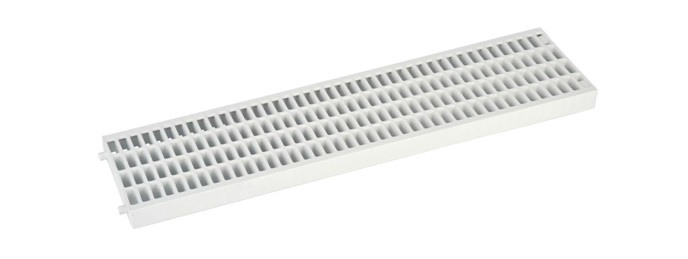 SERVICE SOLUTIONS – Griglia Pvc Grigio Chiaro Maglia Antitacco Varie misure, Kit 10 Pezzi – 5 Metri Pedonabile Modulare Facilmente Adattabile, Piscine Docce Cantine Raccolta Acque ecc. (10, CM 13X50)