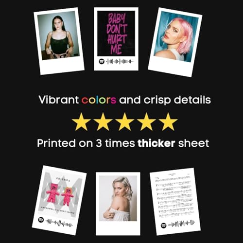 Image of Anne-Marie Poster Polaroids | Anne-Marie Songs Mini Poster Kit (Set of 15) | Anne Marie Psycho, Rockabye, 2002 Songs Size (8 x 6 cm) Posters for Phone Accessories, Bedroom, Office, room decoration