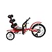 Mobo Cruiser Mini Luxury Three Wheeled Cruiser, Red, 12-Inch
