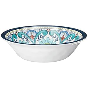 Certified international talavera melamine 12 piece dinnerware set service for 4 multicolored  urban country home decor