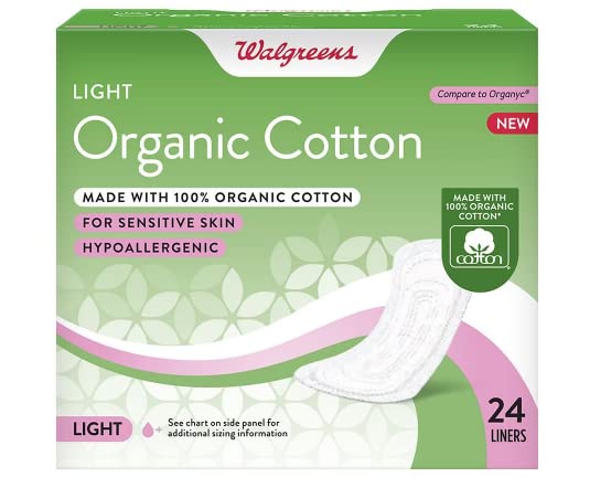 Walgreens Organic Cotton Panty Liners 24.0ea