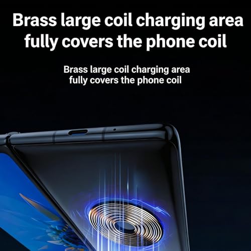 Soporte de teléfono para coche plegable que evita caídas y carga sin cables 5