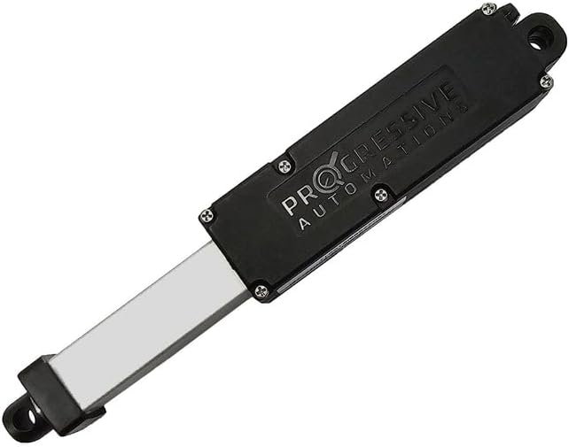12V Micro Linear Actuator - 39 lbs Force, 8 inches Stroke, IP65 for Food and Beverages, Home Automation, General Automation, Brushed DC Electric Motor, PA-MC1