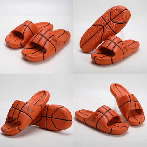 Basketball Pillow Slippers Non-Slip Cloud Slippers Ultra Cushion Sports Arch Support Footbed Sandals Comfort Thick Sole Outdoor Mens Sports Slide Gift for Basketball Enthusiasts3