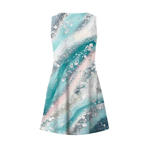Image of Summer Dresses for Women 2026 Casual V Neck Sleeveless Sundresses Boho Beach Tank Dresses with Pockets
