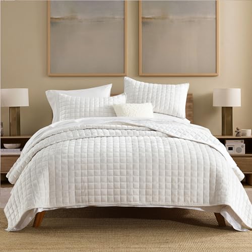 Secgo Twin Comforter Set for Bed - Velvet Quilts Twin Size, Black Bedspreads (68 * 86 Inch) with 2 Pillow Shams, Patchwork Reversible Lightweight Bedding