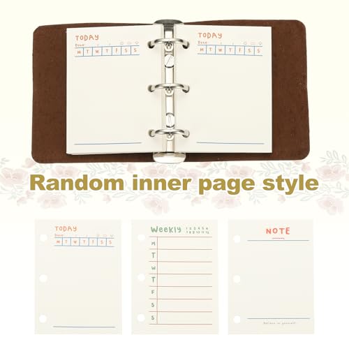 Classeur A9 en cuir marron foncé résistant pour ne plus perdre vos notes - 5