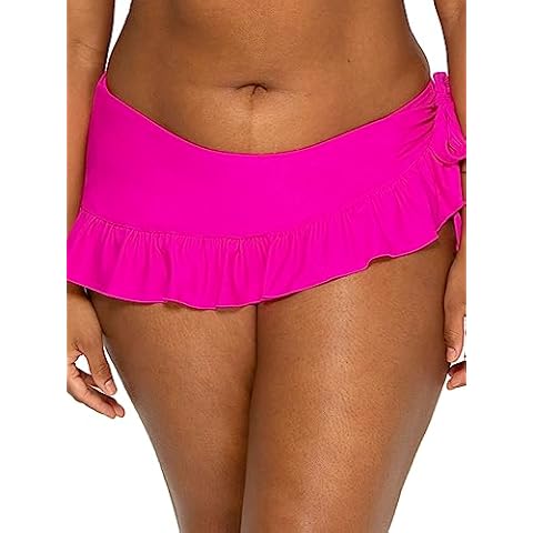 Smart & Sexy Fuchsia Ruffle Bikini Bottom Cover