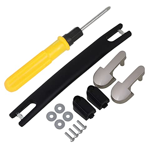 Diystyle スーツケースハンドル 旅行箱グリップ キャリーボックス補修用 スーツケース修理 交換代用品 取替え ネジ付き ブラック