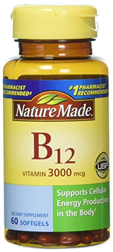 Nature Made Vitamin B-12 Softgels, 3000 Mcg, 60 Count Pack of 3