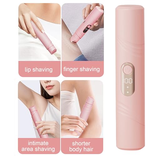 Maquinilla Eléctrica Para Mujer - Afeitadora Seca 2 en 1 Para Piernas Femeninas | Recargable Doble Cabeza Impermeable Pantalla LCD Segura Viaje Axilas Cejas - imagen 4